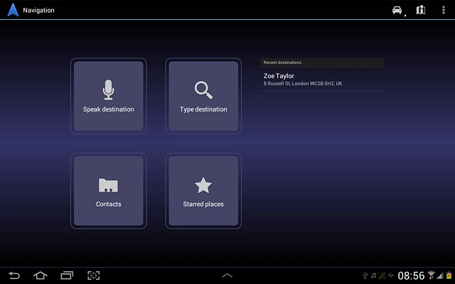 Press one of the following search options:Speak destination, go to 2a.