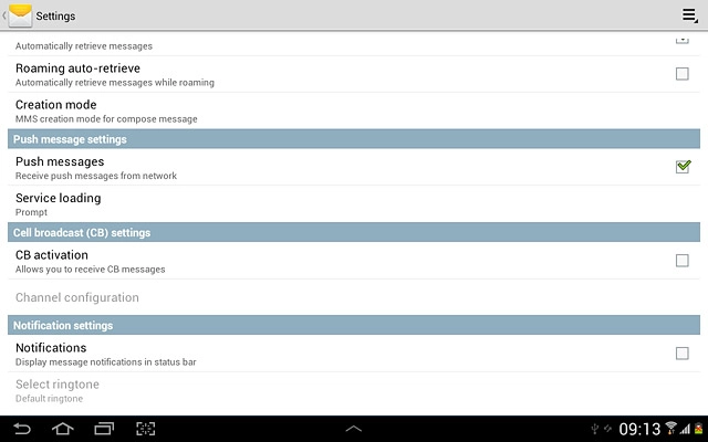 Press Notifications to turn on the function.
