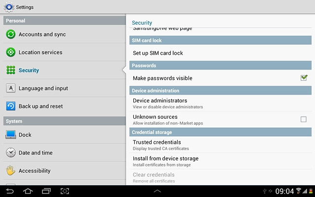 Press Set up SIM card lock.