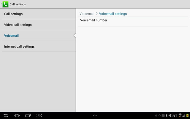 Press Voicemail number.