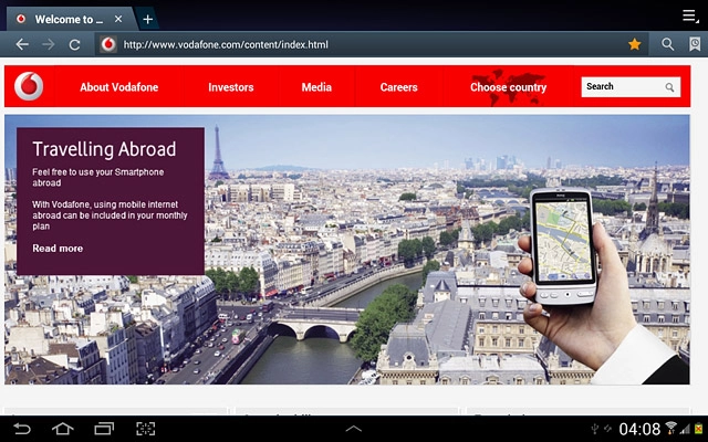 Press the settings icon.