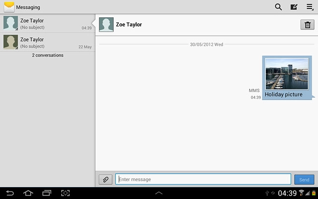 Press the home icon to return to standby mode.