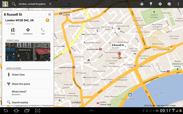 Press the return icon to return to map view.