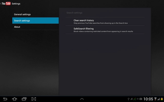 Press the return icon several times to return to the homepage.