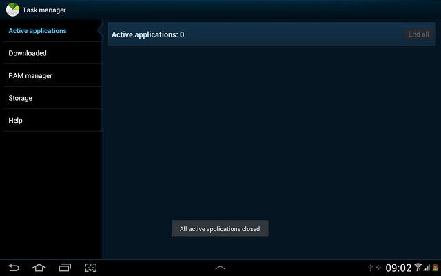 Press the home icon to return to standby mode.