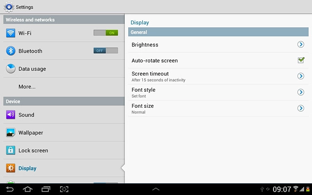 Press the home icon to return to standby mode.