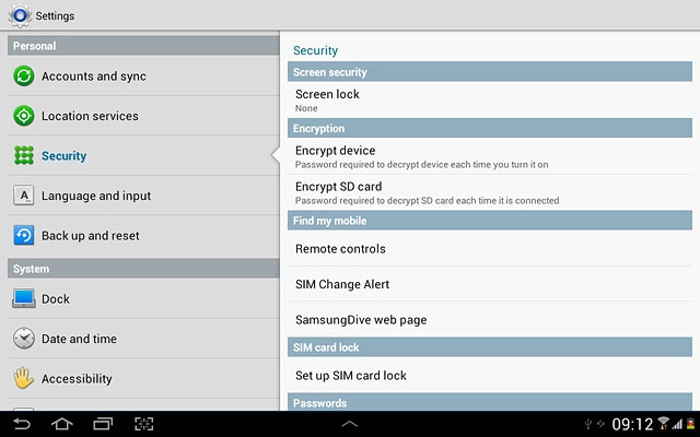 Press the home icon to return to standby mode.