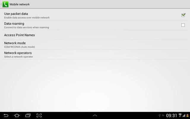 Press the home icon to return to standby mode.