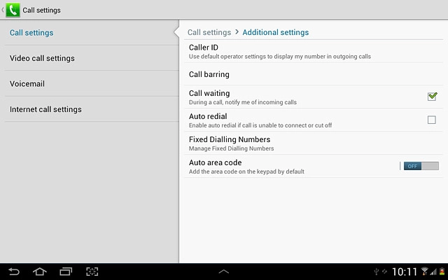 Press the home icon to return to standby mode.