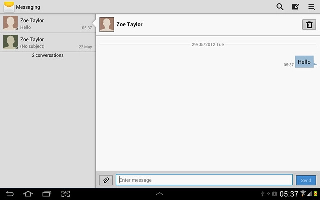 Press the home icon to return to standby mode.