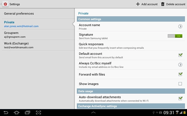 Press the home icon to return to standby mode.