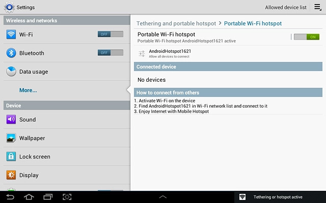 Press the home icon to return to standby mode.