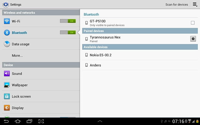 Press the home icon to return to standby mode.