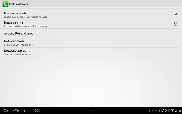 Press the home icon to return to standby mode.