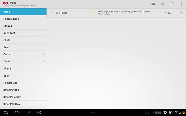 Press the home icon to return to standby mode.