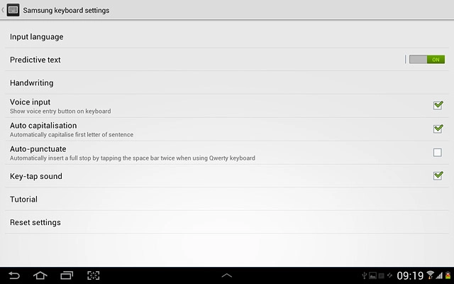 Press Input language.