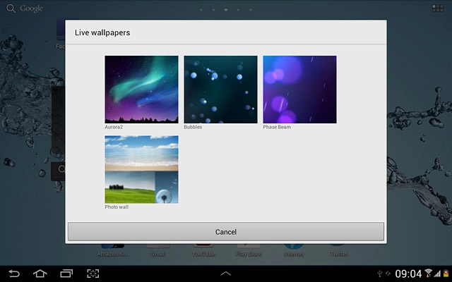 Press the required background image.