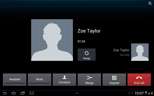 Make sure the call you want to end is active.Press End call.The active call is ended and the call on hold is automatically activated.