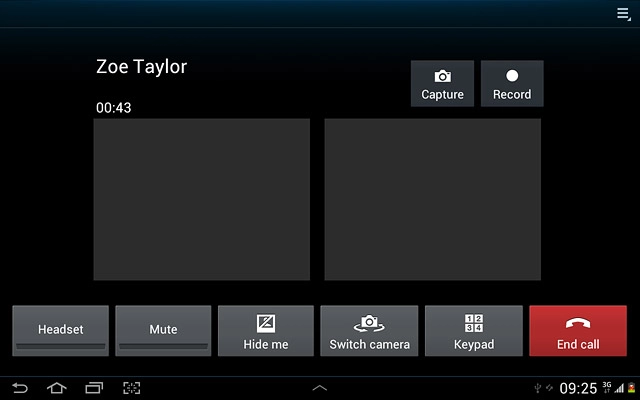 To turn the camera on or off:Press Hide me or Show me (depending on the current setting).