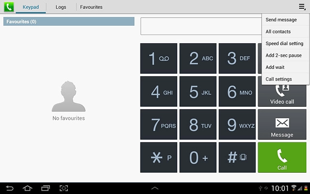Press Call settings.