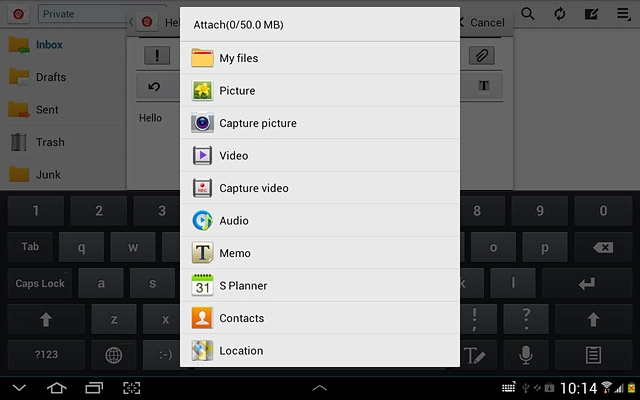Press My files.Go to the required folder.