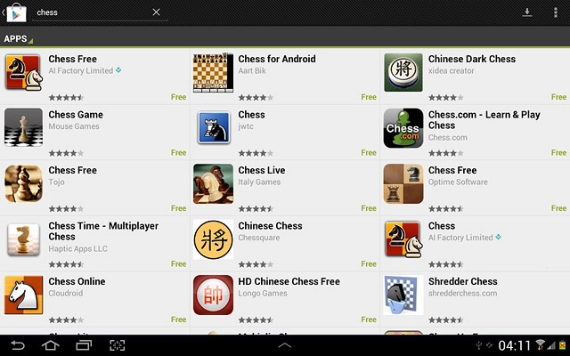 Press the required app.
