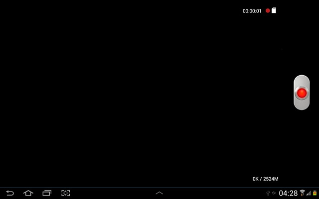 Press the record icon to stop the video recorder.The video clip is automatically saved.