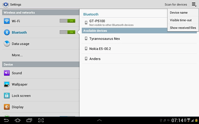 Press Visible time-out.