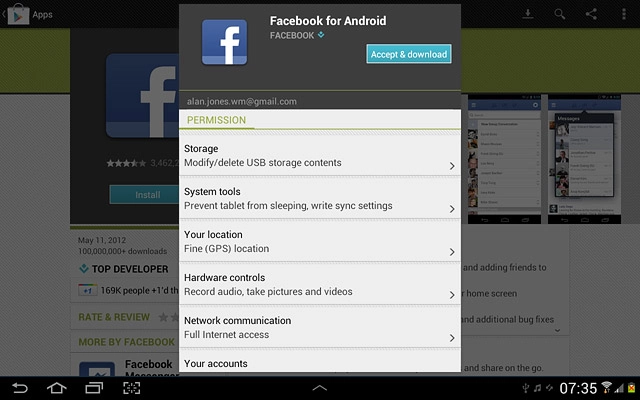 Press Accept & download.Wait while the application is downloaded and installed.
