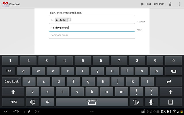 Press Compose email.Write the required text.