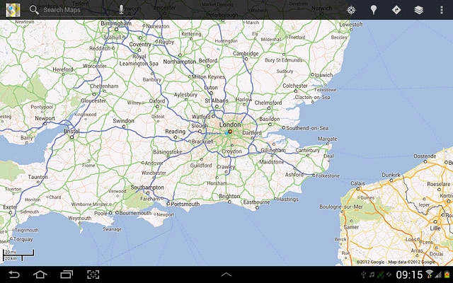 Press Search Maps.Key in the required destination.Results matching what you key in are displayed.