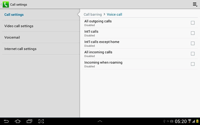 Press the home icon to return to standby mode.