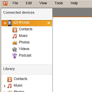 Click your device on the list of connected devices.