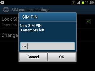 Key in a new four-digit PIN and press OK.