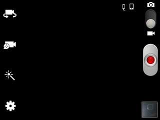 Press the record icon to start the video recorder.