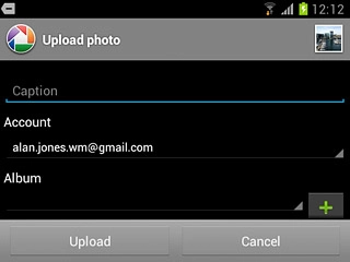 Key in text for the picture.Press Upload.