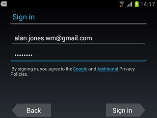 Press Sign in.Follow the instructions on the display to select settings for Google account.