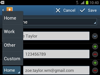 Press the required email type.