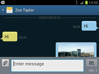 Press Enter message.Write the required text.