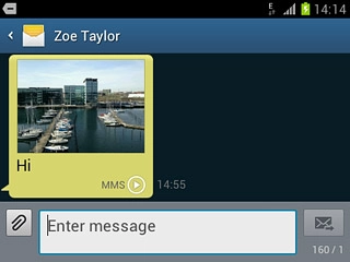 Press and hold the required picture message until a pop-up menu is displayed.