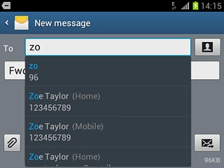 Press the required contact.