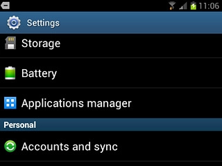 Press Accounts and sync.