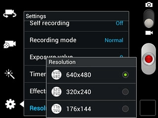 Press the required resolution.