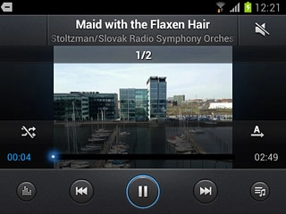 To go to the next audio file:Press arrow right.