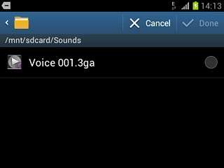 Press the required audio file.