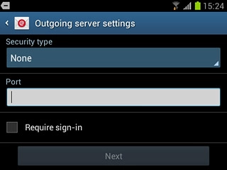 Press the drop down list below Security type.