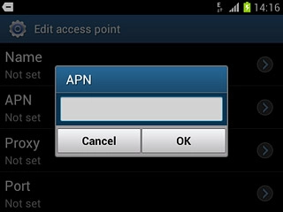 Key in live.vodafone.com and press OK.