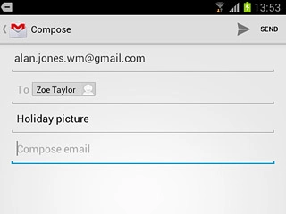 Press Compose email.Write the required text.