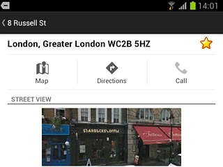 Press the favourite icon (a star) at the top of the display.