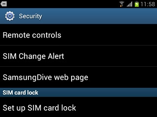 Press Set up SIM card lock.
